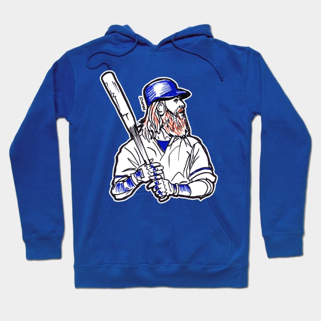 Beards and Baseball Hoodie by sketchnkustom